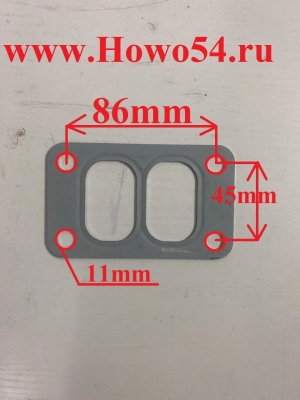 Прокладка турбины прямоугольная-3901356 CUMMINS 6СТ/6BT/ISBE/ISDE/QSB/4BT (5418121) 3901356/3960442