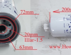 Топливный фильтр cummins Размер: M20*1.5/93mm*200mm 54LH2224 LH1046 R60S-PHC-FG FS36209 5268019 FS36268 L0110210715A1