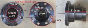 Фланец КПП RT11509C  d=165мм, 8 отв, L=110мм (49шлицов) (5403144) F99900-1