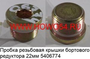 Пробка резьбовая крышки бортового редуктора STEYR 22MM (5406774) 90003098026/81.90310.0527