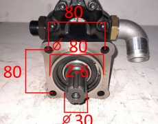 Насос подъёма кузова (6шлицовФ30мм,посадочноеФ80мм,по центрам 80мм, выход сбоку) 5412303 14571231C