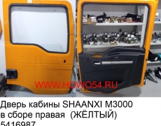 Дверь кабины SHAANXI M3000 в сборе правая  (ЖЁЛТЫЙ) (5416987) DZ15221210002