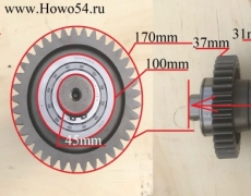 Вал КПП промежуточный левый в сборе HW15710/HW19710 (5408866) AZ2203030209