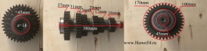 Вал КПП промежуточный правый в сборе HW15710/HW19710 (5408867) AZ2203030210