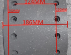 Накладка тормозная задняя SHAANXI F2000/3000/HOWO (01460) WG9200340068